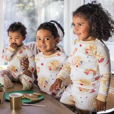 Burt's Bees Baby Baby Boy's Pajamas, Tee and Pant 2-Piece Pj Set, 100% Organic Cotton Soft Sleepwear, Easter Breakfast, 3T - Image 3