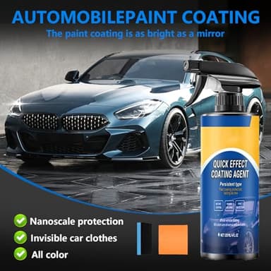 2Pcs Advanced Car Quick-Acting Coating Agent Spray,Quick Effect Coating Agent for Car,Cars Scratch Wax Polish Spray Waterless Wash,Multi-Purpose Oil Film Emulsion Glass Cleaner - Image 3