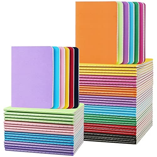 Gwybkq Small Lined Notepads Bulk 60 Pack Mini Journal Pocket Notebooks Set Colorful Cover Notebooks for Kids 3.5 x 5.5 Inches, 30 Sheets/60 Pages - Image 1