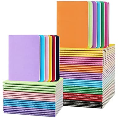 Gwybkq Small Lined Notepads Bulk 60 Pack Mini Journal Pocket Notebooks Set Colorful Cover Notebooks for Kids 3.5 x 5.5 Inches, 30 Sheets/60 Pages - Image 1