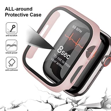 Haojavo 14 Pack Case with Tempered Glass Screen Protector for Apple Watch Series 9 8 7 41mm, PC Hard Ultra-Thin Slim Fit Scratch Resistant Bumper Protective Cover for iWatch S9 S8 S7 41mm Accessories - Image 2