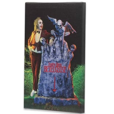 Beetlejuice Cemetery Gallery Wrapped Canvas Wall Decor - Fun Beetlejuice Wall Art for Halloween or Movie Room Decor - Image 2
