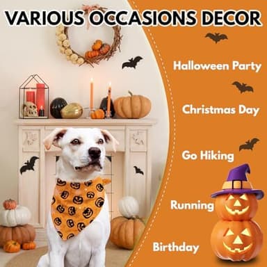 Brand Dog Neck Gaiter - Cooling Bandanas for Large, Medium & Small Dogs - Halloween & Outdoor Decor - 3D Print Scarf Gift - Pumpkin, Bat, Ghost Designs - Image 4