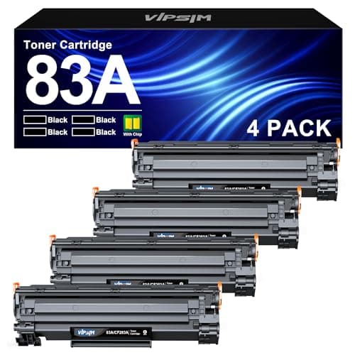83A Toner Cartridge Black - Compatible Replacement for HP 83A CF283A Black Toner Cartridge 83X CF283X for HP Laserjet Pro MFP M125nw M201dw M225dw M255dn M201n Printer (4 Pack) - Image 1