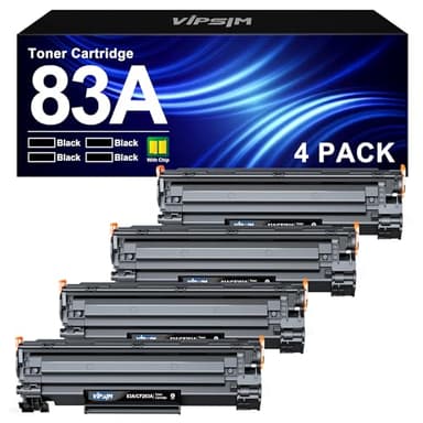 83A Toner Cartridge Black - Compatible Replacement for HP 83A CF283A Black Toner Cartridge 83X CF283X for HP Laserjet Pro MFP M125nw M201dw M225dw M255dn M201n Printer (4 Pack) - Image 1