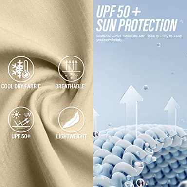 Toumett Women's UPF 50 Long Sleeve UV Sun Protection Safari Shirts Outdoor Quick Dry Fishing Hiking Travel Shirts(5071,Khaki,L) - Image 8