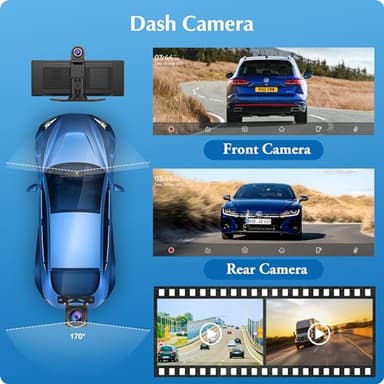 2025 Carpuride W903 Wireless Carplay & Android Auto with Dash Cam - 9.3" HD IPS Touch Car Play Screen for Car, 4K Front & 1080P Rear Camera, Loop Recording, Bluetooth Audio, Mirror Link, GPS, Siri - Image 3