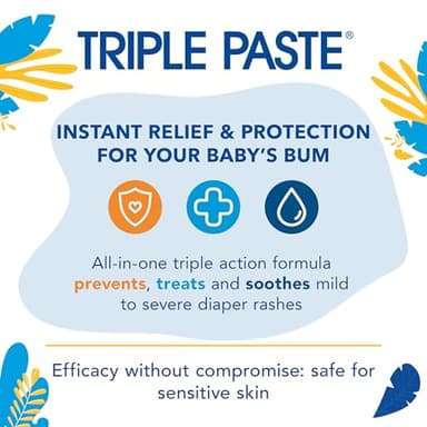 Triple Paste Diaper Rash Cream and Spatula Bundle - 8 oz Zinc Oxide Ointment and Spatula Treatment, Soothe and Prevent Rash with a Pediatrician-Recommended Hypoallergenic Formula - Image 5