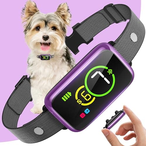 Smart Dog Bark Collar, Automatic Stop Bark Collar for Large, Medium, Small Dogs, Safe & Humane Barking Collar with Beep, Vibration & 7 Adjustable Sensitivity, Anti Barking Device IP67 Waterproof - Image 1