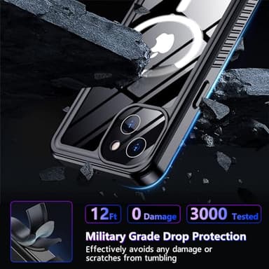 Red2Fire 2024 New Designed for iPhone 13 Case Waterproof,[Compatible with MagSafe][Built-in Camera & Screen Protector][Full Body Shockproof][IP68 Waterproof][Dustproof] Phone Case 6.1" - Image 4