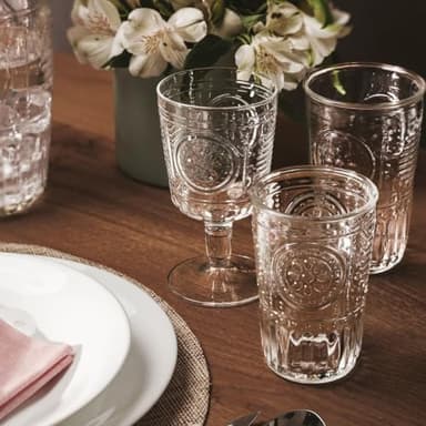 Bormioli Rocco Romantic Water Glass [Set Of 4] | 10.25 oz Premium Glass Set For Refreshments, Soda & Beverages | Italian Quality Glassware, Perfect For Dinner Parties, Bars & Restaurants - Image 6