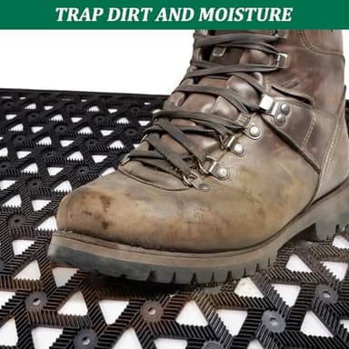 Outdoor Mat for Front Door - Door Mat Outside Entrance, 19 x 30 Welcome Rubber Doormat, Waterproof Drainage Heavy-Duty Entry Mats with Non-Slip Backing, Suitable for Gardens, Porches and Garages - Image 3