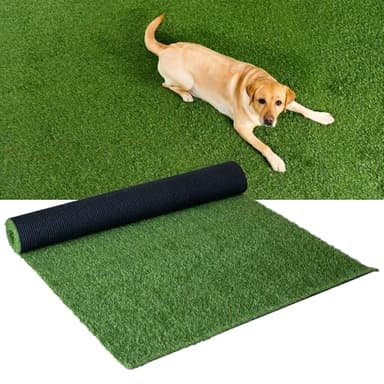 Petgrow Artificial Turf Synthetic Grass 4 X 6 Feet,Fake Faux Grass Rug 0.8" Pile Height Fake Lawn Indoor Outdoor Realistic Turf,4-Tone/Soft, with Drainage Holes & Rubber Backing/Custom Size - Image 1