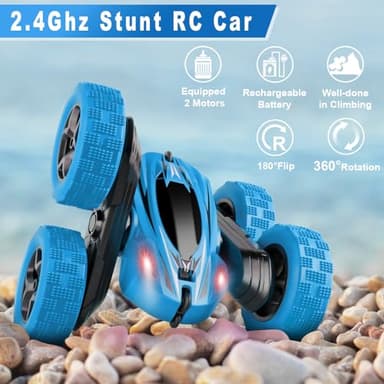 ORRENTE Remote Control Car, RC Cars Toys for Ages 5-7, 2.4GHz 4WD RC Car Kids Toys for Ages 8-13, 360° Rotating Radio-Controlled Toy Vehicles Toys for Girls RC Truck Toy Cars for Boys - Image 2