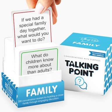 200 Family Conversation Cards - Put Down The Phones & Connect with Family - Get to Know Each Other Better with Meaningful Talk - Let Kids Express Themselves, Great for Dinner Table & Road Trips - Image 2