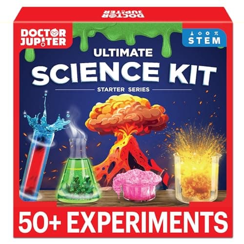 Doctor Jupiter Ultimate Science Kit, Chemistry Set for Kids Ages 8-10-12-14 | Birthday Gift Ideas for Boys & Girls 8,9,10+ Years Old | STEM Toy with 50+ Experiments | Learning & Educational Projects - Image 1