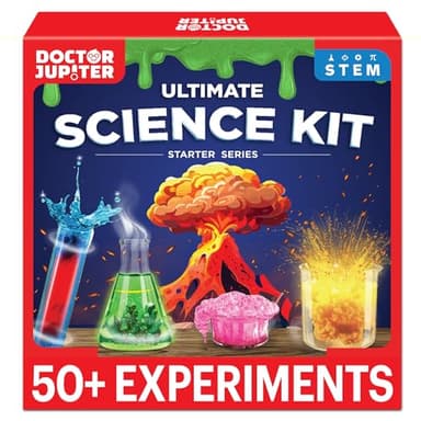 Doctor Jupiter Ultimate Science Kit, Chemistry Set for Kids Ages 8-10-12-14 | Birthday Gift Ideas for Boys & Girls 8,9,10+ Years Old | STEM Toy with 50+ Experiments | Learning & Educational Projects - Image 1