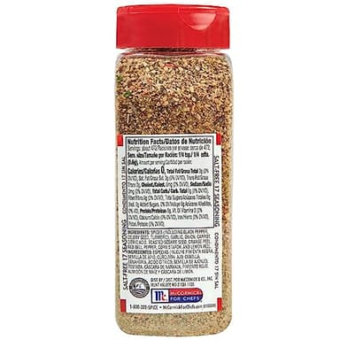 Lawry's Salt Free 17 Seasoning, 10 oz (Pack of 6) - Six 10 Ounce Containers of 17 Seasoning Spice Blend Including Toasted Sesame Seeds, Turmeric, Basil and Red Bell Pepper for Seafood Poultry and Beef - Image 3