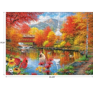 RoseArt - Abraham Hunter - Autumn Tranquility - 1000 Piece Jigsaw Puzzle for Adults - Image 4