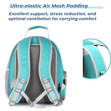 Lollimeow Cat Carrier Backpack, Bubble Dual Expandable Backpack Carrier, Pets and Small Dogs,Airline-Approved, Designed for Travel, Hiking, Walking & Outdoor Use (Dual Expandable-Green) - Image 7