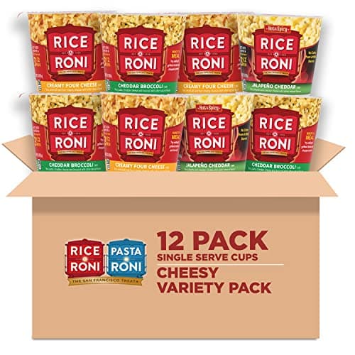 Rice-a-Roni Cheesy Cups, 3-Flavor Variety Pack, 2.25 Oz (Pack of 12) - Image 1