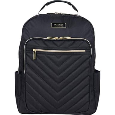 Kenneth Cole REACTION Women's Chelsea Chevron 15" Laptop and Tablet Backpack, Black - Image 4