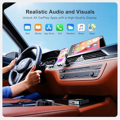AI Box Wireless CarPlay & Auto Adapter - Plug & Play, Dual-Band WiFi, Bluetooth 5.0, 4K Video Support, Android 12.0 System, Compatible with Factory CarPlay & Android Auto （4GB RAM+32GB ROM） - Image 4