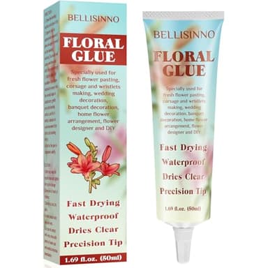 Floral Glue for Fresh Flowers, Waterproof Flower Adhesive for Corsages, Boutonnieres, Wristlets, Wedding Crafts, Fast Drying, Strong Hold Floral Glue for Silk Dried Flowers and Accessories (50ml) - Image 1