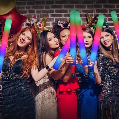 HONLYNE 46 PCS Foam Glow Sticks with 3 Modes Colorful Flashing, Foam Light Up Sticks, LED Light Sticks, Glow Sticks Party Pack for Halloween, New Year, Wedding, Raves, Concert, Christmas - Image 6