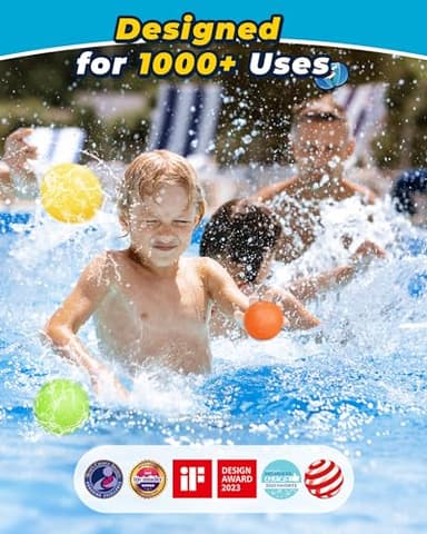 SOPPYCID 12PCS Reusable Water Balloons - Quick Fill Water Balls Toys For Toddler Age 4-8 - Refillable Magnetic Self-Sealing Water Splash Bomb For Summer Party Pool Outdoor Beach Toys for kids Age 8-12 - Image 2