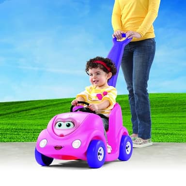Step2 Push Around Buggy Kids Push Car, Ride On Toy, Stroller Substitute, Includes Seat Belt & Horn, Made of Durable Plastic, Max Weight 50 lbs., For Toddlers 1.5-4 Years Old, Pink - Image 2