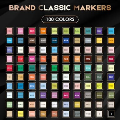 Caliart Markers, 100 Colors Dual Tip Art Markers Sketch Pens Permanent Alcohol Based, with Case for Adults Artists Drawing Illustration Sketching Coloring (White Barrel) - Image 4