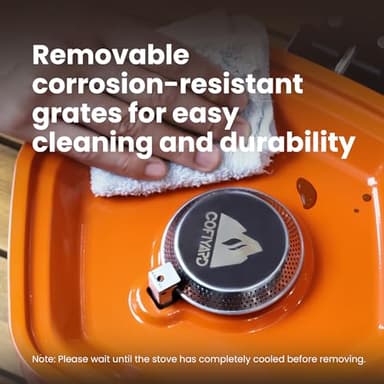 Cofiyard Propane 2 Burner Camping Stove with Carrying Bag, Portable Folding Gas Stove for Camping, Backpacking Camp Stove for Outdoor Cooking, With 17,000 BTU Adjustable Burners for BBQ, Tailgating - Image 6