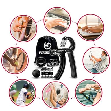 FitBeast Grip Strengthener Forearm Strengthener Hand Grips Strengthener Kit - 5 Pack Adjustable Resistance - Image 5