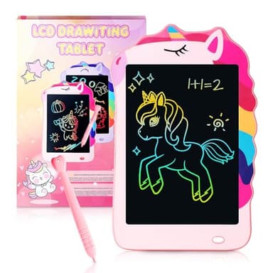 Unicorn Toys LCD Writing Tablet for Girls Kids, Colorful Toddler Toys Drawing Board, Educational Kid Toys Doodle Pad Toys for 3 4 5 6-12 Years Old Girls Boys Birthday Party Christmas Gift, 8.5 Inch - Image 1