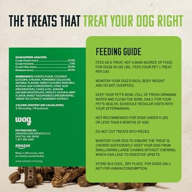Amazon Brand - Wag Dental Dog Treats to Help Clean Teeth & Freshen Breath - Medium, Unflavored, 36 Count (Pack of 1) - Image 7