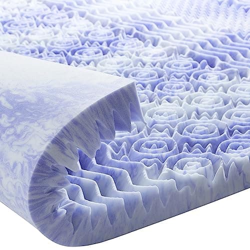 Dreamsmith 3 Inch 7-Zone Queen Memory Foam Mattress Topper, Cooling Gel Infused Foam Mattress Pad, Queen Size Bed, CertiPUR-US Certified - Image 1