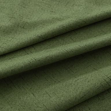 KOUFALL Dining Room Curtains for Christmas,Blackout Linen Neutral Forest Grass Green Boho Office Curtains for Windows at Home - Image 7