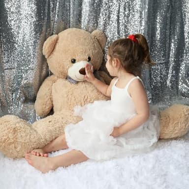 Toys Studio Giant Teddy Bear Plush Stuffed Animals for Girlfriend or Kids 47 Inch, (Light Brown) - Image 8