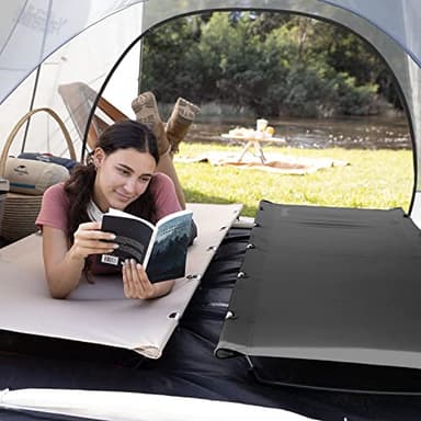 Naturehike GreenWild Camping Cot, Ultralight Folding Backpacking Cot, Supports 330lbs, Portable Camping Bed for Adults for Camping Hiking Travel Home, Black - Image 7