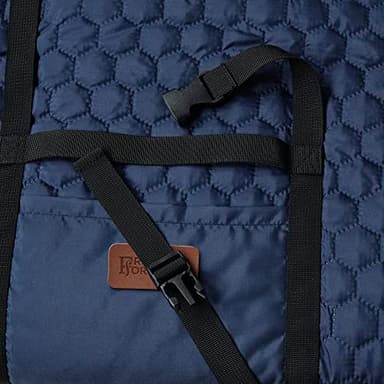 Friends Forever Large Travel Dog Bed Mat, Portable Pet Sleeping Pad with Carrying Strap, Couch Protector, Soft Quilted Cover Throw for Cold Weather, Machine Washable, 50" W x 60" L, GEO Navy/Grey - Image 8