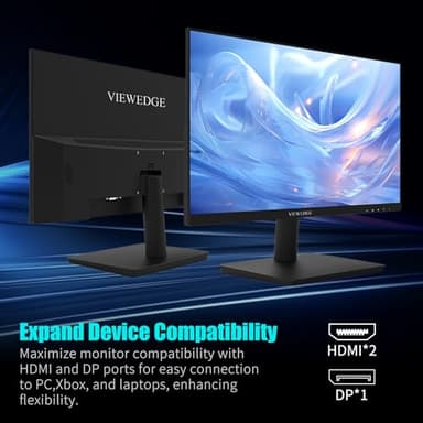 Viewedge 24 Inch Gaming Monitor with 165hz/144hz, IPS 1ms, FHD 1080p and HDR 10 | PC Computer Monitor with 105% sRGB, Bluelight Filter, 2 HDMI & 1 DP Port, Support Freesync and Wall Mounted - Image 7