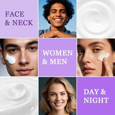 Retinol Cream for Face, Neck Creams for Tightening and Firming, Anti Aging Face Moisturizer for Face, Day & Night Moisturizing with Collagen, Hyaluronic Acid for Sagging Skin, Wrinkle, 1.7 Fl OZ - Image 4