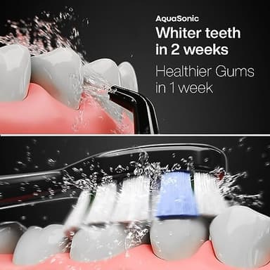 AquaSonic Home Dental Center PRO – Brushing & Flossing Made Easy – Brush & Floss – Power Toothbrush & Water Flosser – Whiter Teeth & Healthier Gums – Black Series Pro+Oral Irrigator - Image 6