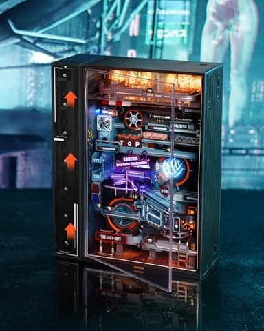 RoWood 3D Puzzles,Electric Marble Run Model Kit,130Pcs,Assembly Time 5H,Miniature Parallel World MR01S,Dynamic Models,Creative Gifts for Adutls - Image 4