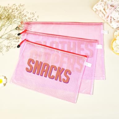 KUIRAN 3pcs Hospital Bag Organizing Pouches for Labor and Delivery, Maternity Essentials Diaper Bag Organizer for Mom Travel - Pink - Image 7