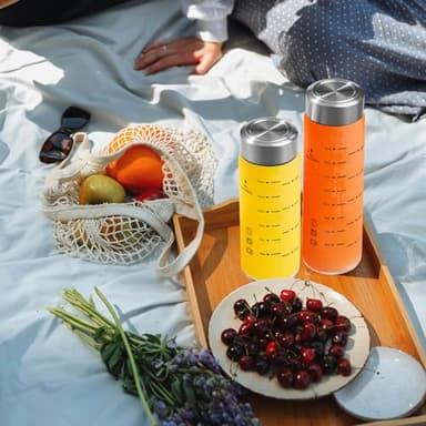 Glass Juice Bottles 4 Pack 16 oz - Wide Mouth Glass Water Bottles with Lids - Borosilicate,Stainless Steel Lids for Juicing, Smoothies, Infused Water, Beverage Storage, Leakproof, Reusable, BPA Free - Image 7