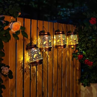 Cat Solar Lanterns Outdoor Waterproof Hanging Solar Lights Cat Gifts for Women Men Metal Decorative LED Cat Lanterns for Garden Decor,Yard,Patio,Lawn,Tabletop,Pathway,Landscape - Image 7