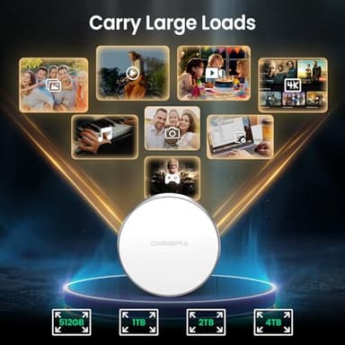 DIGIERA 1TB Magnetic Portable SSD, External Solid State Drives with USB-C 3.2 Gen 2x2, Speed Up to 2000MB/s, Compact & Durable, Compatible with iPhone 15/16 Series and Other USB-C Devices, White - Image 6