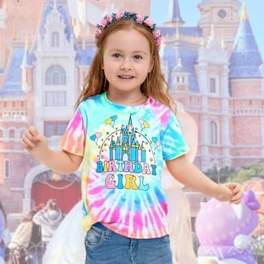 Birthday Girl Shirt Magical Castle Tshirt Birthday Shirts for Kids Funny Birthday Party Gift Tees Cute Graphic Tops - Image 4